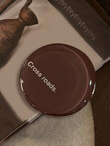 1个复古棕色英文圆形可伸缩折叠慵懒手机支架，兼容苹果手机，简约美学粘性支架 - 彩色 - 查看 9