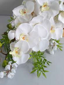 Boho Wedding Waterfall Bouquet Artificial Silk Flowers, Handmade Faux Rose & Butterfly Orchid Bridal Cascade Bouquet For Wedding Photoshoot Party Decor,Festival,Elegant - Multicolor - View 5