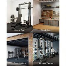 0.79in Thick 24 Sq Ft Exercise Equipment Mats, 6 Tiles Upgraded Rubber Top With High Density EVA Foam, Large Interlocking Puzzle Gym Flooring For Home Gym, Heavy Weight Workout,Black Amp White - Đen Trắng 24 SqFt - Xem 7