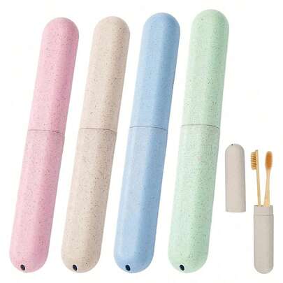 1/2/4pcs Portable Travel Toothbrush Holder, Breathable Toothbrush Storage Box, Dustproof Toothbrush Cover, Toothpaste/Toothbrush Case In 4 Colors, Suitable For Home Daily, Outdoor Travel, Business, Camping, School, Bathroom Decor, Back To School Season, Summer Travel Accessories, Bathroom Gadgets, Bathroom Accessories, Home Supplies, Personal Care Organizer, Travel Essentials
