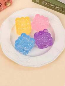 New Malt Squeeze Stress Relief Cube Toy, Ultra-Thin Squeeze Malt Anti-Pressure Toy, 1pc Soft Slow Rebound Water Cube Toy, Grape Texture, Slow Rebound, Durable, Suitable For Students, Teenagers/Adults, Ideal As Holiday Surprise Stress Relief Gift, Holiday/Birthday Gift, Halloween Gift, Christmas Gift, Christmas Eve Gift - Mạch nha hồng - Xem 6