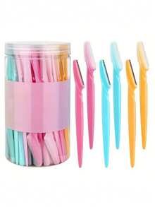 12pcs Women Eyebrow Razor, Facial & Body Hair Trimmer, Shaver, Covered Eyebrow Grooming Mini Beauty Tool Kit - Multicolor - View 2