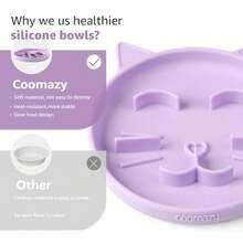 Silicone Slow Feeder Dog Cat Bowls Interactive Puzzle Toy For Pets Dry/Wet Food Training Keeps Dogs Cats Busy Prevents Puppy Kitty Overeating Purple 0.8 Cup - -0,8 cốc- - Xem 5