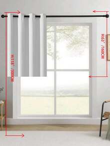 1件装经典款遮光隔断帘 - 隔音隐私帘，顶部带金属环 - 高精度平纹涤纶面料，适用于卧室、露台门 - 四季通用无绳田园风窗帘，卧室和客厅适用 - 白色 - 查看 20