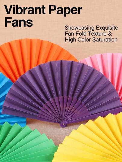 12pcs/Set Large Size Chinese Style Folding Fans - Kung Fu Tai Chi Martial Arts Festival Props, Summer Beach Travel Essentials Unisex, Cute Vacation Gifts, Bridesmaid Gifts, Wedding Decor, Spring/Summer Dance Performance Home Decor, Bedroom Decor Art, 2026 Graduation Season Small Gifts, Mother's Day Birthday Gifts, Chinese Style Fan Gift Box, Hot Selling Item