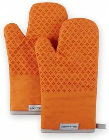 KitchenAid - Juego de Manoplas de Horno asteroide, 7 x 12.5 Pulgadas, Naranja Miel, 2 Piezas - Naranja miel - Ver 7