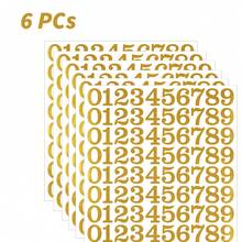 0,5/1/2 Pulgadas Pegatinas autoadhesivas de números en oro y plata, números de buzón de vinilo resistente al agua de 0,5-2 pulgadas, calcomanías decorativas del alfabeto para manualidades DIY, señal de dirección, taquilla y decoración de fiestas - Multicolor - Ver 16