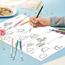 Libro de dibujo de talla grande de 200 pasos | Una guía para entusiastas de la pintura para dibujar cualquier cosa, guía de dibujo, regalos de cumpleaños, Navidad, Pascua, aprendizaje creativo, papel, guía paso a paso - Multicolor - Ver 5