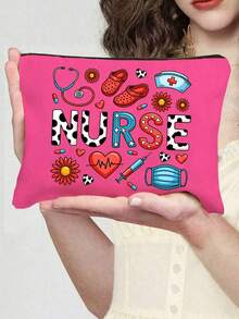 Nurse Print Makeup Bag, 7 Colors Cute Nursing Storage Pouch With Zipper, Portable Medical Themed Toiletry Organizer For Cosmetics, Brushes & Nursing Essentials, Ideal For Nurses, Nursing Students, Doctors & Medical Staff, Perfect For Nurse Week, Birthdays, Work, Travel & Appreciation Gifting, Versatile As Cosmetic Case, Pencil Bag & Healthcare Worker Gift Medicine Bag First Aid Bag Medicine Organizer Pill Case Pill Box Pill Organiser Pill Container For Home For Outdoor Cruise Essentials Travel Essential - Multicolor - View 18
