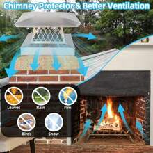 Tapa de chimenea de 9 x 9 pulgadas tapa de chimenea tapas de chimenea para exteriores tapas de chimenea para chimenea cubierta de chimenea de techo de chimenea protector de lluvia en azulejos - Cubierta de chimenea de 9x9 - Ver 6