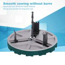 Adjustable Punching Saw Round Hole Opener Tools with Positioning Bit and 3 Tooth Blades - Sierra de punzonado ajustable - Ver 5