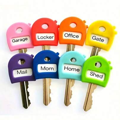 8pcs/4pcs Colorful Key Storage Boxes: User Friendly 2.8cm/1.1-Inch Plastic Key Box With Pre Labeled Partitions, Suitable For Home And Business Use, As Well As Mail And Door Keys, Accommodating Various Key Sizes.