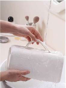 Detachable Compartment Cosmetic Bag, High-Quality Portable Travel Organizer, Large Capacity PU Handbag Waterproof Toiletry Pouch - Multicolor - View 9