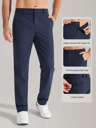 MASKERT Quần công sở nam, quần chơi golf, quần thể thao ngoài trời, quần dài thoải mái, thoáng khí.