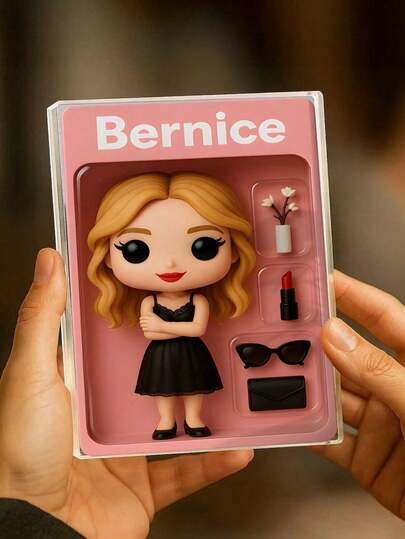 Customized Doll Portrait, Personalized Digital Portrait Art, Custom Photo To Cartoon Acrylic Plaque, Wedding Souvenirs, Personalized Acrylic Memorabilia, Anniversary Gifts, Perfect Memento For Special Ones, Personalized Photo Stand, Office Decor, Elegant Living