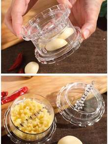 Creative Kitchen Tool Garlic Crusher, Garlic Peeler, Garlic Press, New Kitchen Gadget Garlic Mincer - Multicolor - View 4