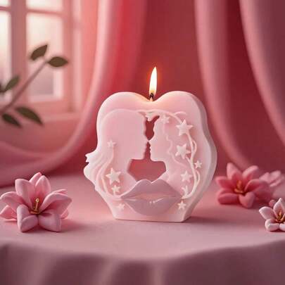 1pc Star-Crossed Lovers Kiss Aroma Stone Silicone Mold, Handmade DIY Fragrance Stone Decor Mold, Multiple Patterns, Non-Stick Easy Demold