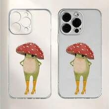Funda para teléfono - Funda transparente con diseño de una rana roja en forma de hongo y impresión de alta definición.Esta funda protectora es duradera y resistente a los golpes. - transparente - Ver 3