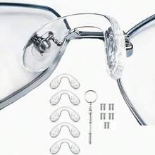 5/8pcs U Shape Silicone Conjoined Eyeglass Soft Nose Pads For Glasses Anti-Slip Insert Nose Pad - Multicolor - View 10