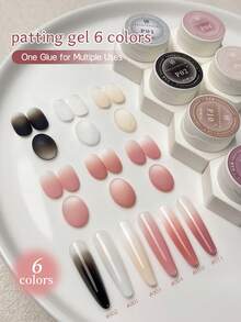 FRESCOBALDI Kutek Gel Semi-Padat 6 Warna dengan Saturasi Tinggi, Cocok untuk Salon Kuku dan Penggunaan DIY Sepanjang Musim - MultiWarna - View 3