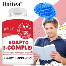 Adapto B-Complex Supplement - With Rhodiola Root Extract & Vitamin B1 - Supports Immune, Brain & Emotional Health -120 Capsules - 1 chai - Xem 1