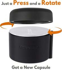 Reusable Coffee Capsule Refill Kit For Vertuoline Includes Brush Scoop Foil Seals 80pcs - Black - View 6