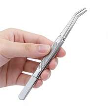 Precision Manual Tweezers With Serrated Anti-Slip Top Design, Professional Curved Precision Tweezers, Comfortable Grip Tweezers, Multi-Function Tweezers Set - C-Silver - View 6