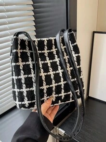 The 2026 New Model Of The Casual Minimalist Style, With A Sophisticated And Fashionable Look, Classic And Versatile Women's Shoulder Bag - Black - View 2