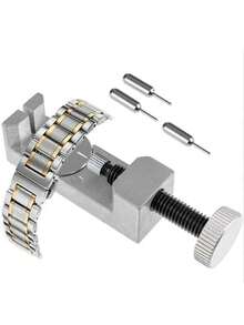 1 Set Watch Band Removal & Installation Tools - 1 Adjustable Link Pin Remover, 3 Spare Pins - For Watch Repair And Adjustment Maintenance - Suitable For Watch Enthusiasts And Professionals - Silver - View 4