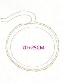 2 Pcs Sexy Bikini Waist Chain Simple Bikini Belly Chains Summer Body Chain Beach Body Accessories Jewelry For Women Girls  Gold Chain Belt Gold Waist Chain - 金色 - 查看 4