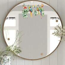 Parrot Branch Wall Sticker, Tropical Jungle Animal Pet Wall Decal For Bedroom, Living Room, Home Decor - Multicolor - View 4