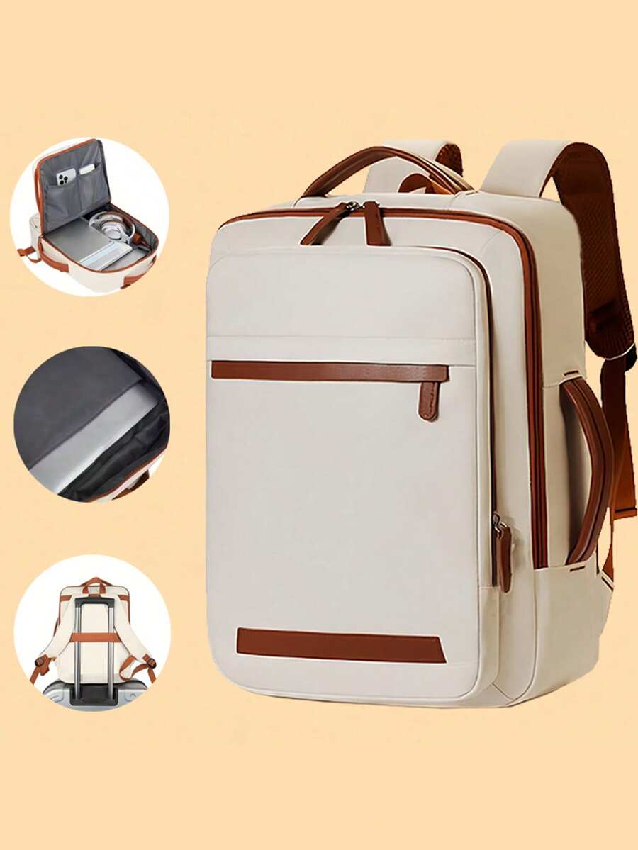 Travel Backpack - Suitable For Airplane Travel, Women's And Men's High-End Double-Shoulder Bag, Lightweight Women's Luggage Bag With High Appearance Standards, Computer Bag - Multicolor - View 1