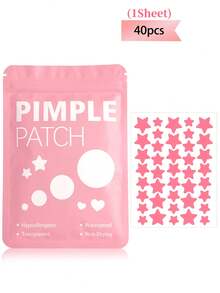 Parches faciales con forma de estrella - Suaves y no irritantes, pegatinas faciales decorativas, impermeables y transpirables, pegatinas faciales esenciales diarias, fáciles de llevar, adecuadas para viajes, fiestas, consejos de maquillaje, accesorios perfectos para fotos, esenciales para pintura facial, adecuadas para diversas reuniones y actividades de entretenimiento, adecuadas para adultos - Multicolor - Ver 8