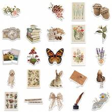 50Pcs Vintage Stickers Vintage Aesthetic Stickers Boho Stickers Graffiti Stickers Art Stickers Vinyl Waterproof Stickers Aesthetic Laptop Sticker Pack Skateboard Stickers Water Bottle Stickers Notebook Stickers Scrapbook Supplies Stationery Funny Stickers Kindle - A - View 4