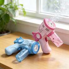 1 Pistola de Burbujas Automatica con Tema de Dinosaurio- Pistola de Juguete Manual de 40 Agujeros, Sin Solución de Burbujas ni Pilas Incluidas,Ideal para Bodas al Aire Librey y Regalos de Navidad, Color Dual Rosa/Verde - T1-52939 - Ver 5