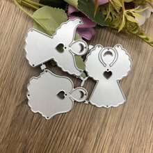 Angel Cross Shaped Mold Set For Card Making, Valentine's Day Theme Metal Cutting Mold, DIY Paper Craft Scrapbooking And Embossing Handcraft Set - JW379 - View 5