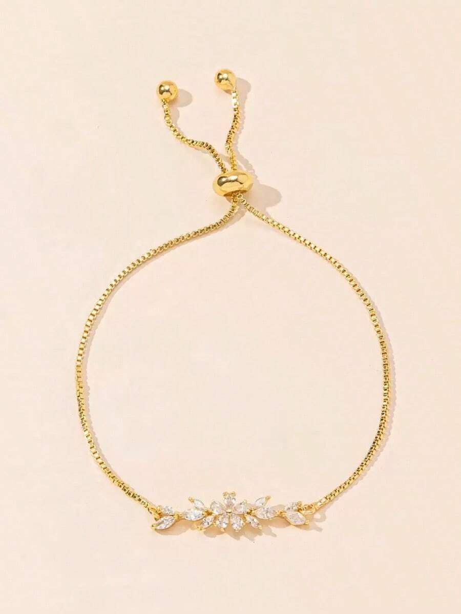 Cubic Zirconia Decor Bracelet