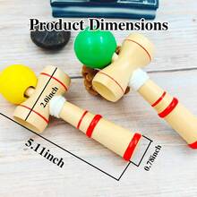 1pc Classic Wooden Sword Yo-Yo Toy, Traditional Handmade Balancing Skill Game Toy, Helps Improve Hand-Eye Coordination, Attention And Motor Skills, Suitable For Children, Teens And Adults Interactive Games, Great For Birthday Gifts, Classroom Rewards, Carnival Prizes, Party Favors, Christmas, Halloween, Easter, Thanksgiving Gifts, Stocking Stuffers - Multicolor - View 9