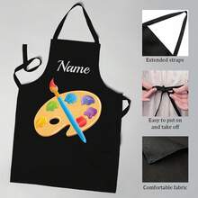 1 chiếc tạp dề tùy chỉnh, thiết kế hình bảng màu, có thể tùy chỉnh bất kỳ văn bản hoặc tên nào - Chất liệu polyester bền, thích hợp cho Ngày của Cha, Ngày của Mẹ, Halloween, Giáng sinh, Đêm Giáng sinh, Ngày Valentine, Sinh nhật, Kỷ niệm cá nhân, Lễ Tạ ơn, Lễ Phục sinh, Ngày Cá tháng Tư, Lễ hội hóa trang, Ngày Độc lập. - Nhiều màu - Xem 4