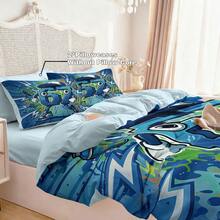 3 Piecestrendy Bedding Set, Street Graffiti Cartoon 67 Print: 1 Duvet Cover + 2 Pillowcases (No Filling), 100% Polyester, Soft, Zip, Washable, Home/Travel/Dorm - Multicolor - View 8