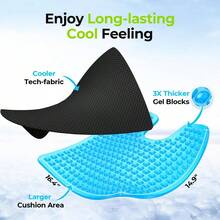 Gel Wheelchair Seat Cushion, Relieve Sciatica, Back, Coccyx, Pressure Sore And Ulcer Pain, Refreshing Ergonomic Chair Cushion With Waterproof Silk Fabric, AntiSlip Cover - B0C58L3G91 - 查看 3