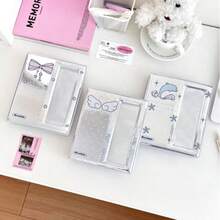 1pc Full Star Wing Silver Photo Album, 4-Slot Life Collage Card Holder, Instant Film Card Album - Card Storage Album - View 2