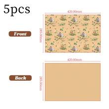 5/10pcs Baby Shower Series - Kraft Paper Gift Wrapping Paper, 28.5*42cm Baby Shower Gift Wrapping Paper Roll, Baby Birthday Gift Wrapping Paper Roll, Wild Animal Design Birthday Party Gift (Zebra/Bear/Floral Bear Optional) - Multicolor - View 11