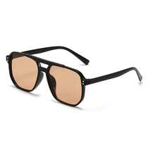 Women's Square Multi-Color Rivet Decor Combination Fashion Eyeglasses, Suitable For Outdoor Activities, Women's Beach Accessories, Summer Beach Vacation, Outdoor, Travel Eyeglass Frames - Multicolor - View 7
