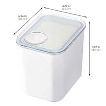InterDesign iDesign - Bote hermético mediano para cocina con tapa extraíble 4 unidades color blanco - blanco - Ver 3