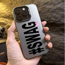 MUSIC IS MY DRUG Letter Pattern, Stylish And Simple ~ New Anti-Slip Large-Hole Drop-Proof Phone Case, Fun, Unique, And Chic, A Holiday Gift For Men And Women, Suitable Compatible With Iphone 161514131211 PLUSPRO MAXPRO - Black - View 1