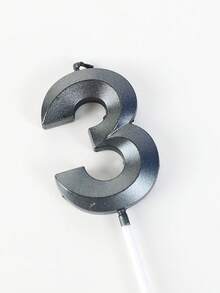 1支黑色0-9数字菱形生日蛋糕装饰蜡烛，冬季送给女性的礼物，房间装饰，礼品，生日蜡烛，生日装饰，生日快乐，蛋糕蜡烛，毕业季房间装饰 - 黑色 - 查看 10