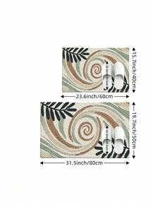 1pc 3D Pattern Doormat, Fresh Green Plant Design Wool Rug, Suitable For Bathroom, Kitchen, Outdoor, Indoor, Hallway, Bedroom, Living Room, Bedside, Machine Washable, Easy To Clean, Non-Slip Bottom, Suitable For Bedroom Winter Decor, Valentine's Day Holiday Decor, Bathroom Accessory Essential, Room Decor Set, Outdoor Decorative Carpet Mat - Multicolor - View 13