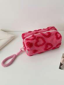 1pc Cute Portable Heart-Shaped Storage Pouch, Exquisite Desktop Decor, Can Be Used To Store Cosmetics And Stationery, Retro Valentine's Day Gift - Multicolor - View 31