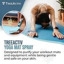 TreeActiv Yoga Mat Cleaner Spray 4 Fl Oz Cleaning Spray For Yoga Accessories All Purpose Mat Spray For Gym Equipment Workout Mat Spray With Tea Tree Oil Yoga Mat Spray Cleaner With 2000 Sprays - như hình - Xem 3